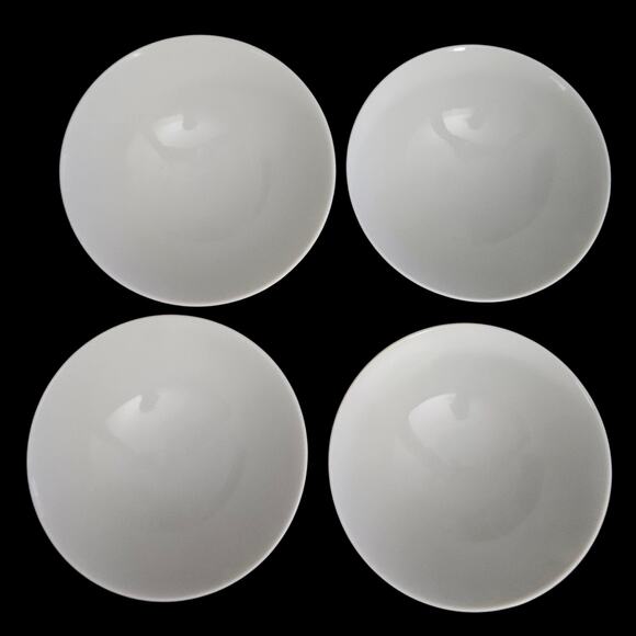 Set of 4 Blue Floral Porcelain Rice Soup Bowls Pink Flowers Green Leaves Japan - Picture 5 of 7